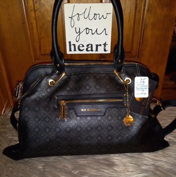 Big Buddha NWT blk with gold hardware has many cute features see pics. - Picture 1 of 10